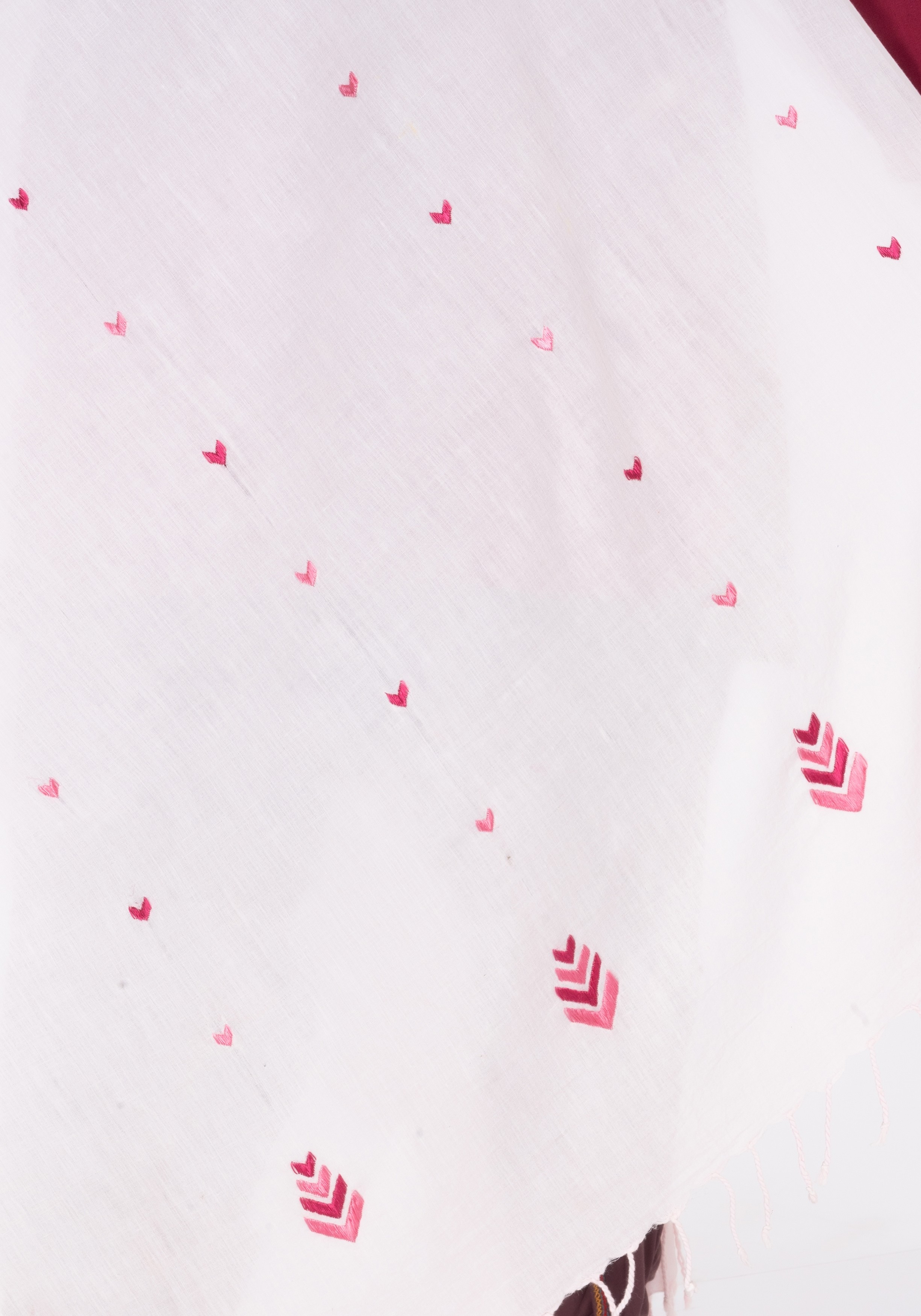 Hand Embroidered Dupatta Light Pink