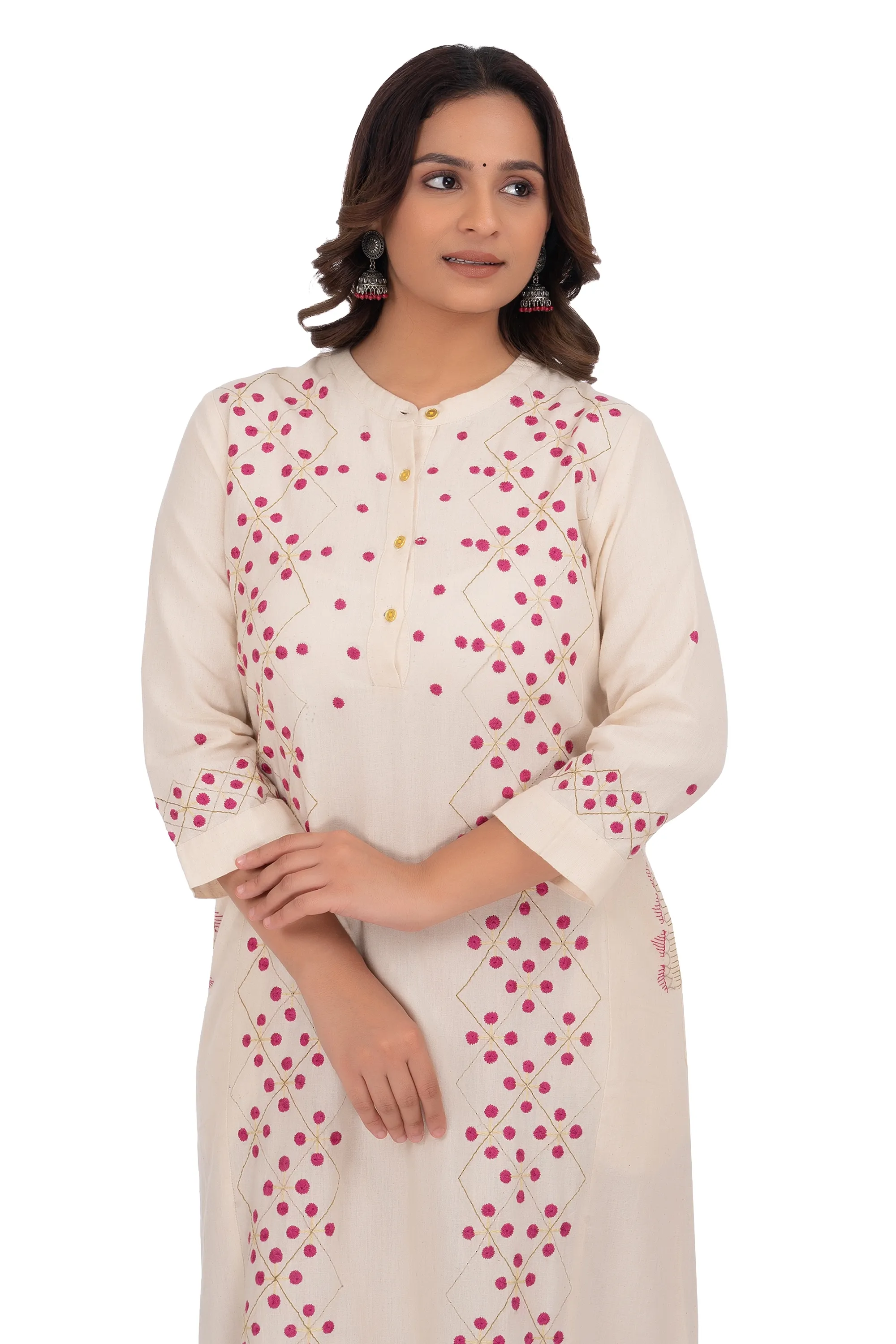 Hand Embroidery Kurta Bone