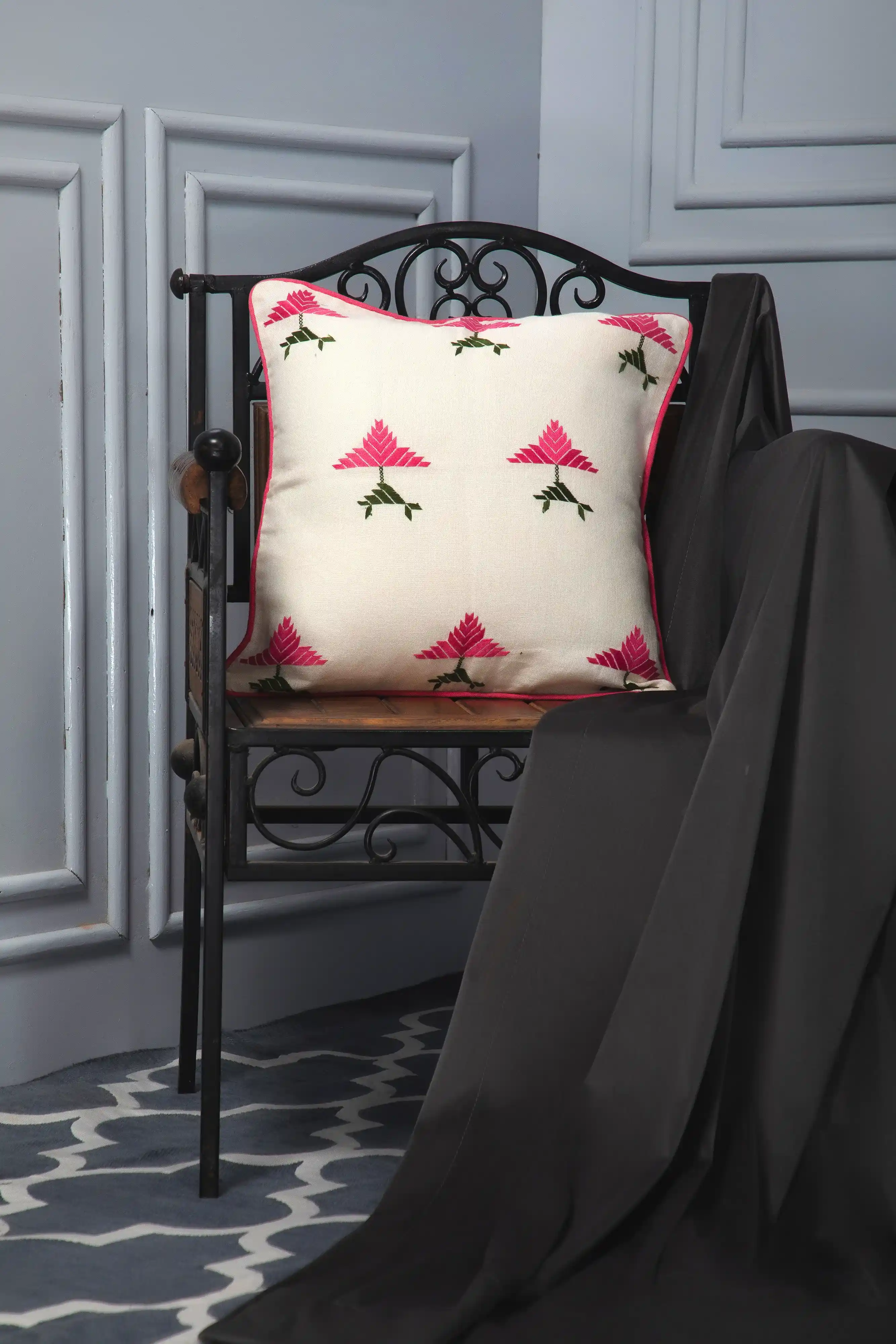 Hand Embroidered Cushions Cover