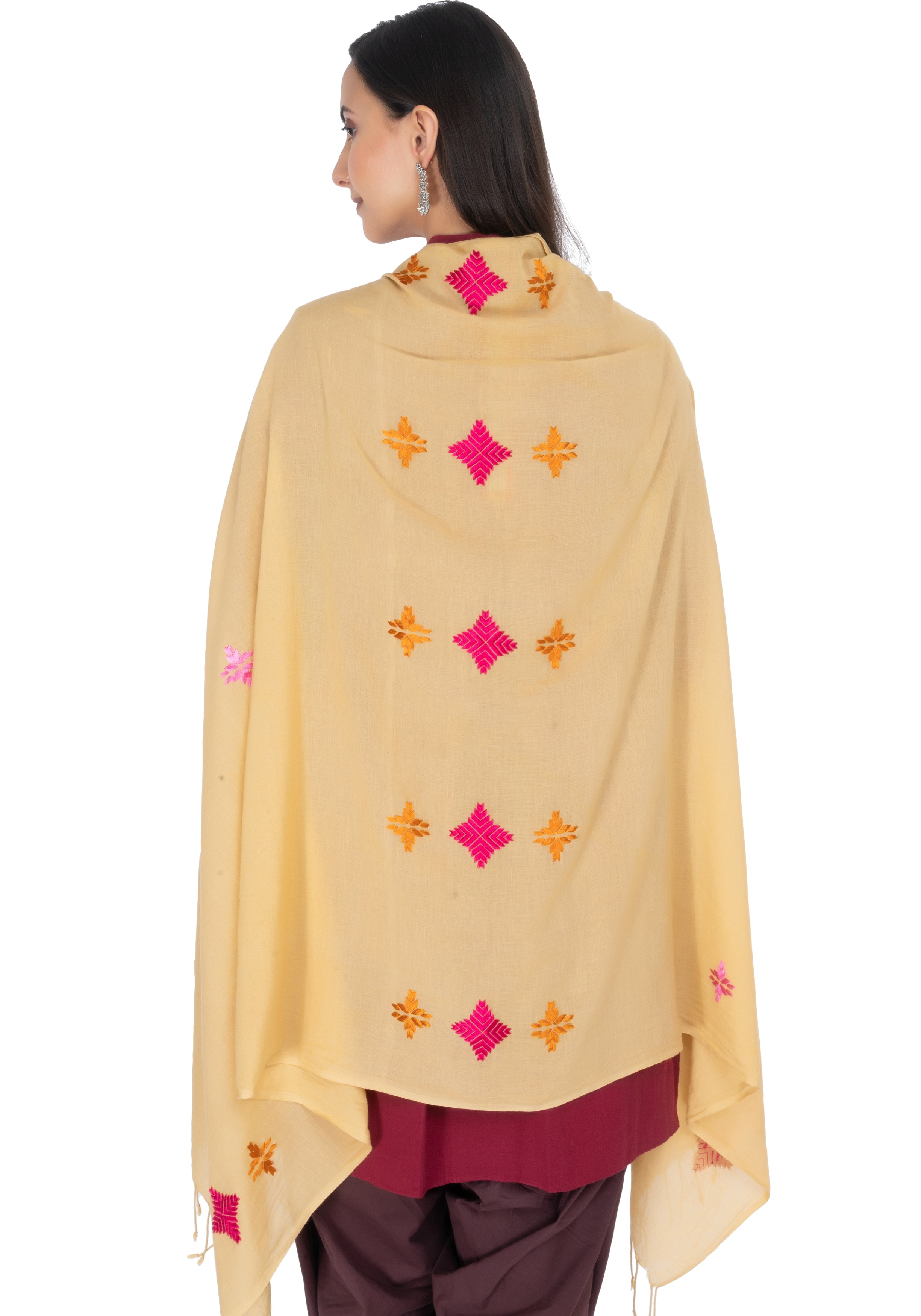 Hand Embroidered Khaki