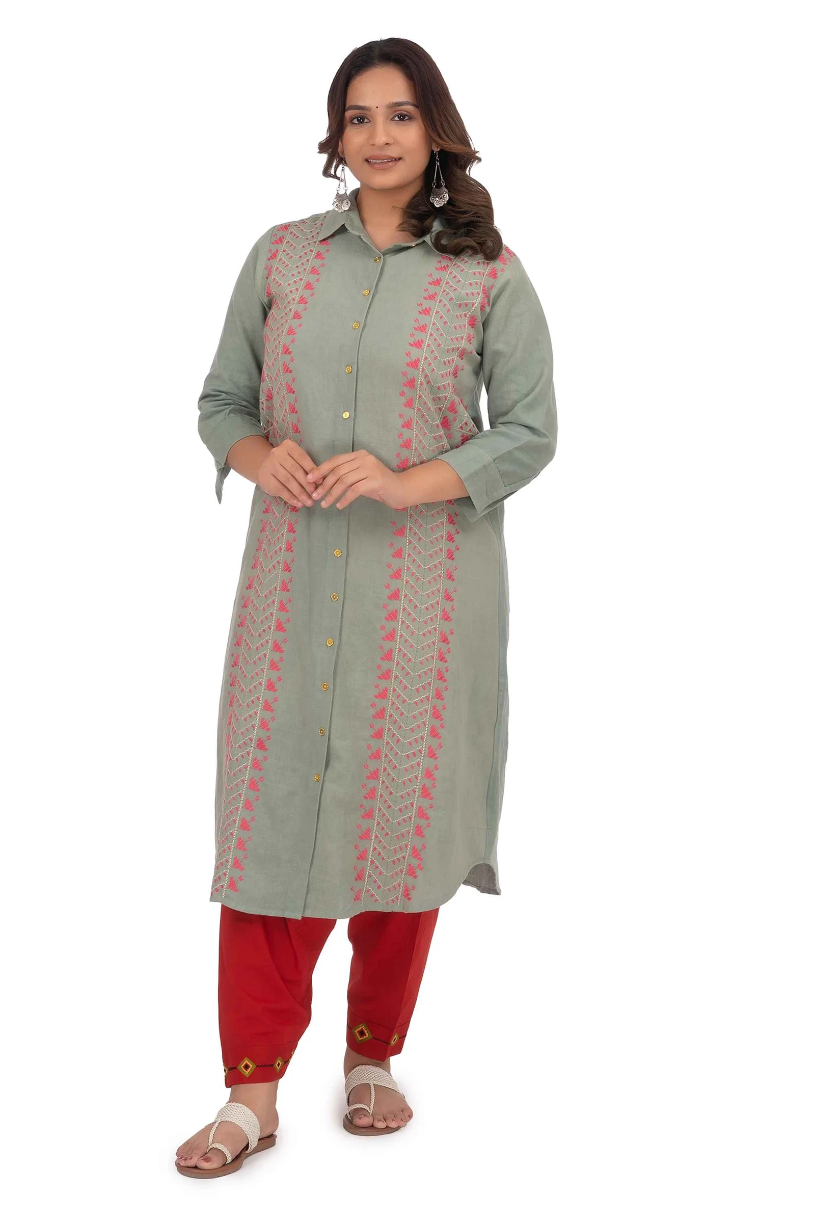 Hand Embroidery Spanish Gray