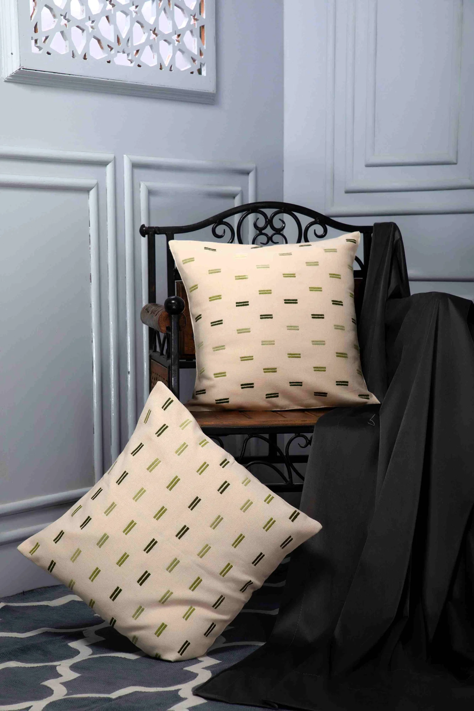 Hand Embroidered Cushion Cover  Dust Storm