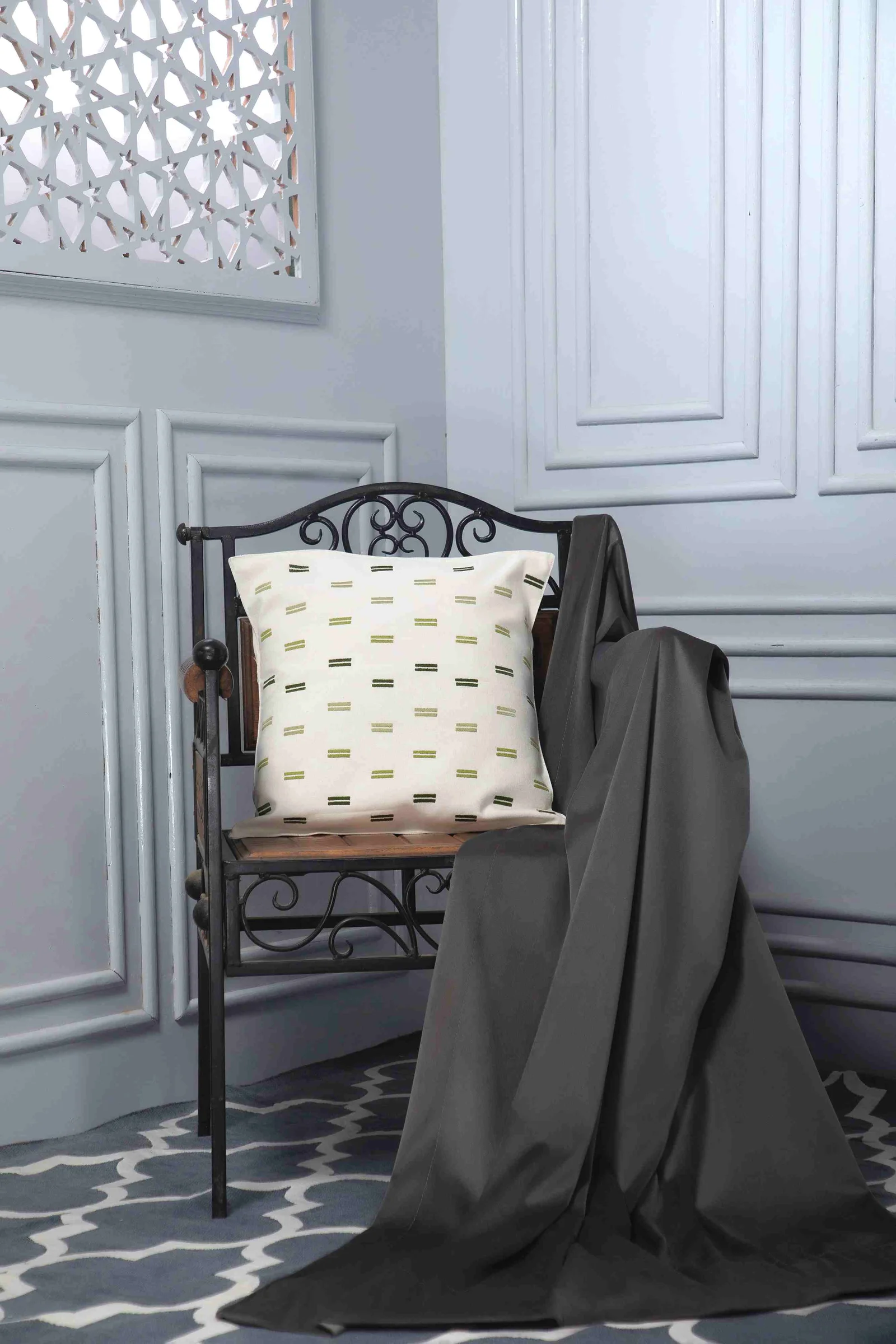 Hand Embroidered Cushion Cover  Dust Storm