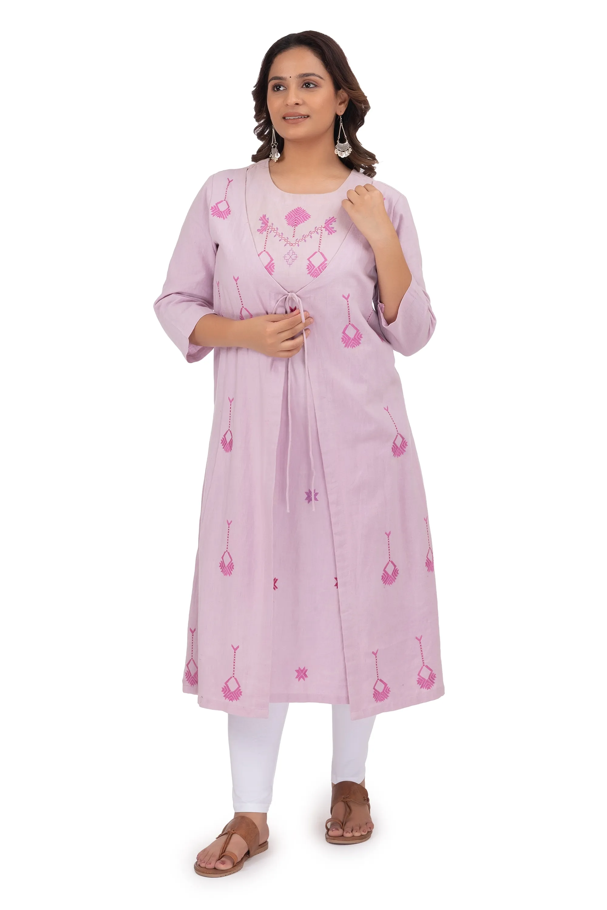 Hand Embroidery Kurta Thistle