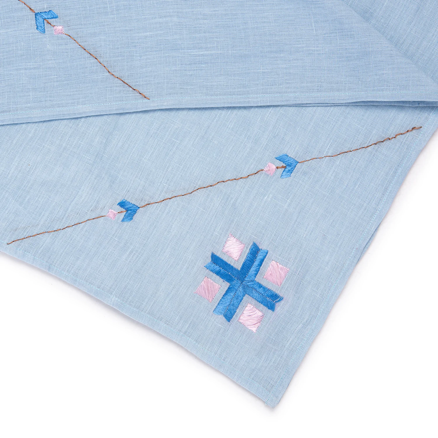 Hand Embroidery Scarves Columbia light  Blue