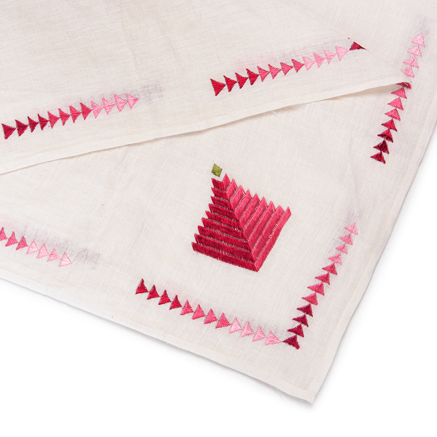 Hand Embroidery Scarves Pale White